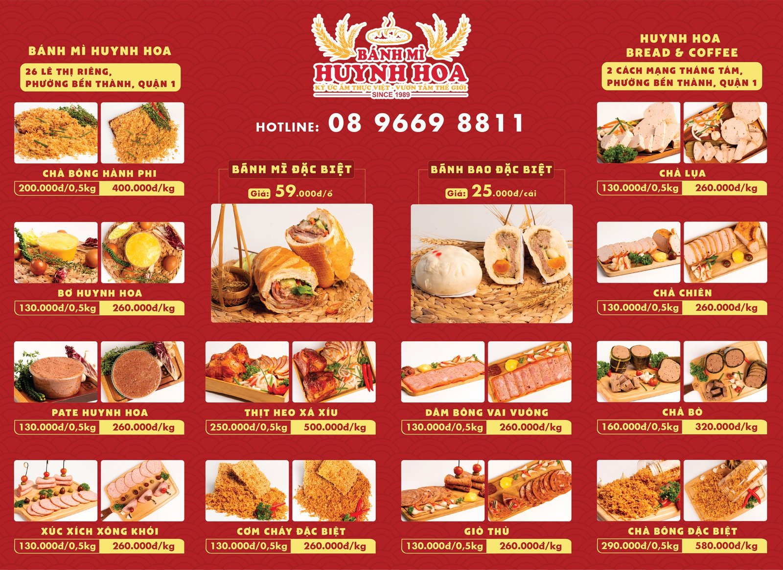 Bảng Giá Bánh Mì Huỳnh Hoa Mới Nhất Kèm Menu Chi Tiết 3 Bảng Giá Bánh Mì Huỳnh Hoa Mới Nhất Kèm Menu Chi Tiết
