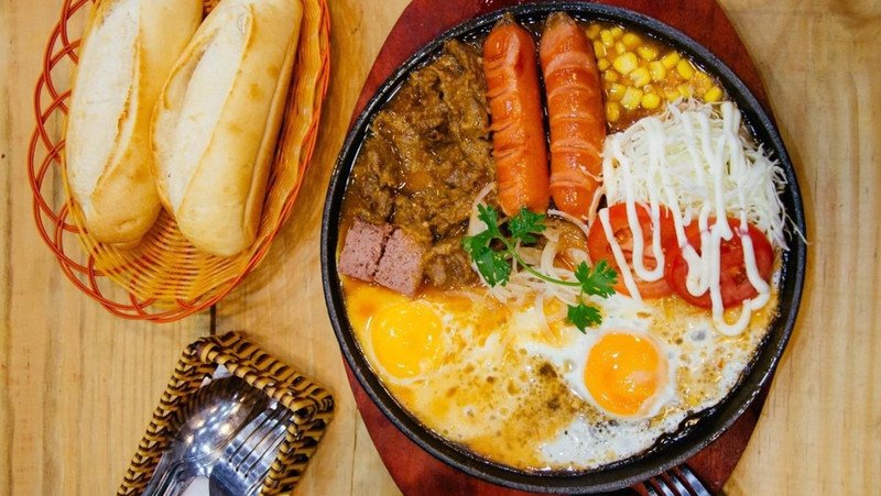 Ăn bánh mì chảo dễ tăng cân