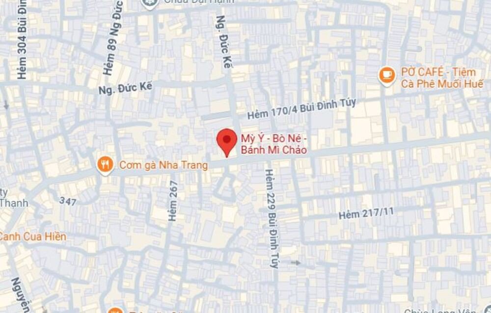 Bản đồ chỉ đường đến Quán Mì Ú – Bò Né – Bánh Mì Chảo Bình Thạnh