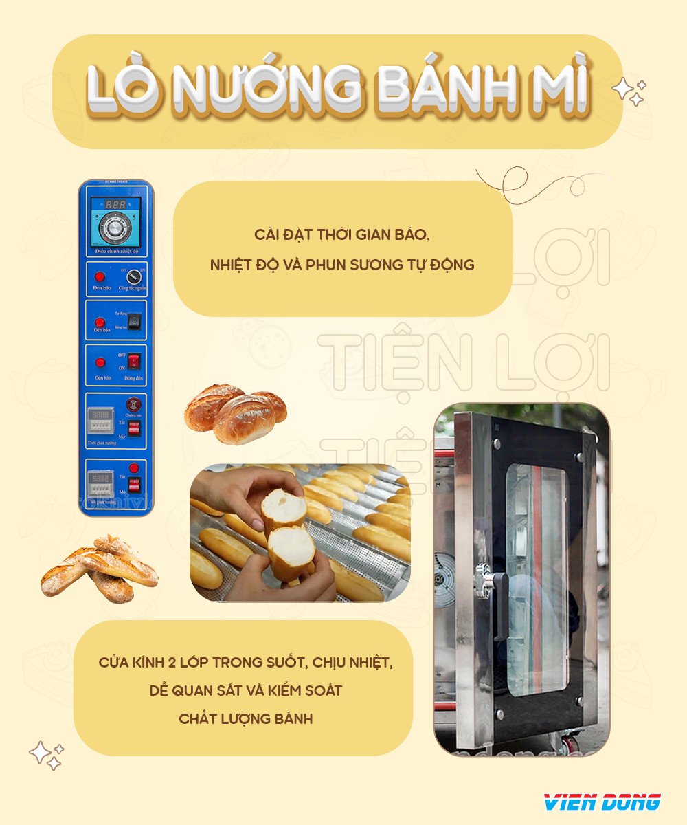 Bảng điều khiển điện tử của lò nướng bánh mì dễ sử dụng