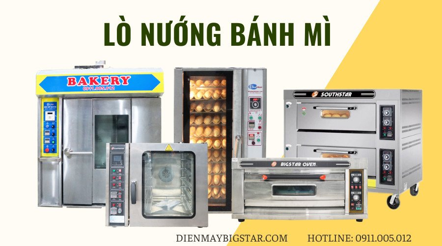 Bảng giá tổng hợp các loại lò nướng bánh mì gia đình và công nghiệp phổ biến trên thị trường.