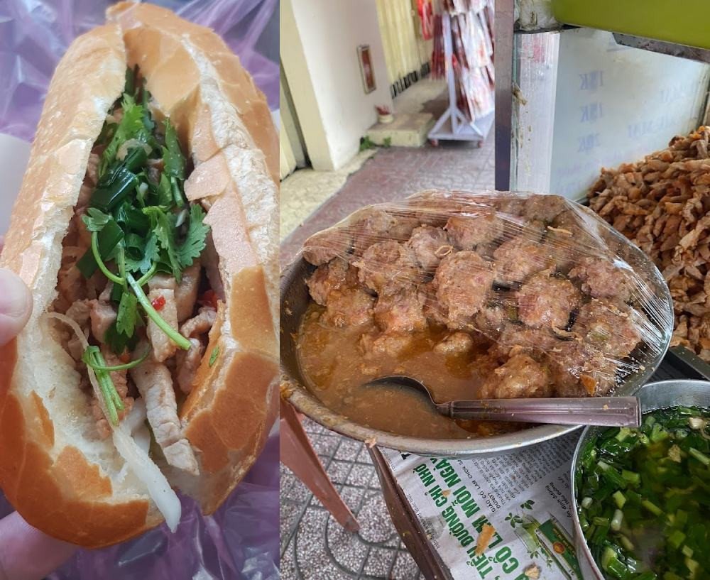Bánh mì bì và xá xíu kết hợp hài hòa tại Bánh mì Bì 172