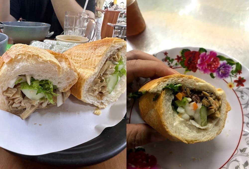 Bánh mì chay tại lò bánh mì Quận 5 có nhân đa dạng là lựa chọn hấp dẫn