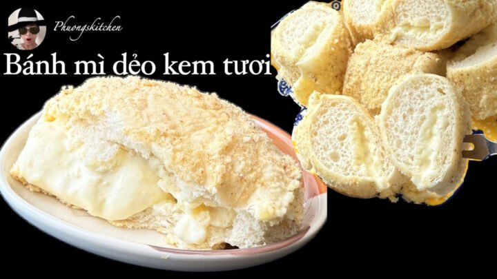 Bánh mì dẻo kem tươi nhân khoai lang béo ngậy