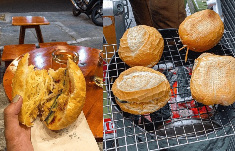 Bánh mì gà với nhân đậm đà tại Đà Lạt