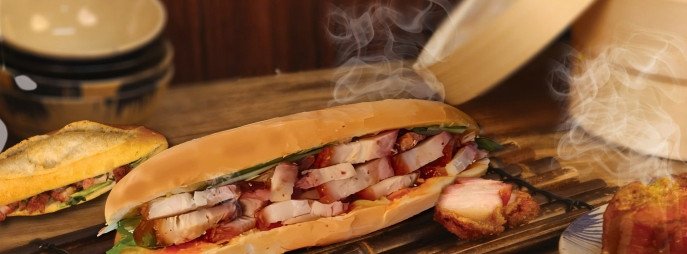 Bánh mì heo quay giòn rụm, một lựa chọn tuyệt vời cho bữa sáng