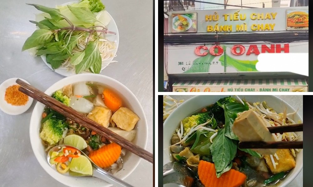 Bánh mì hủ tiếu chay Cô Oanh với nhiều món ăn chay phong phú