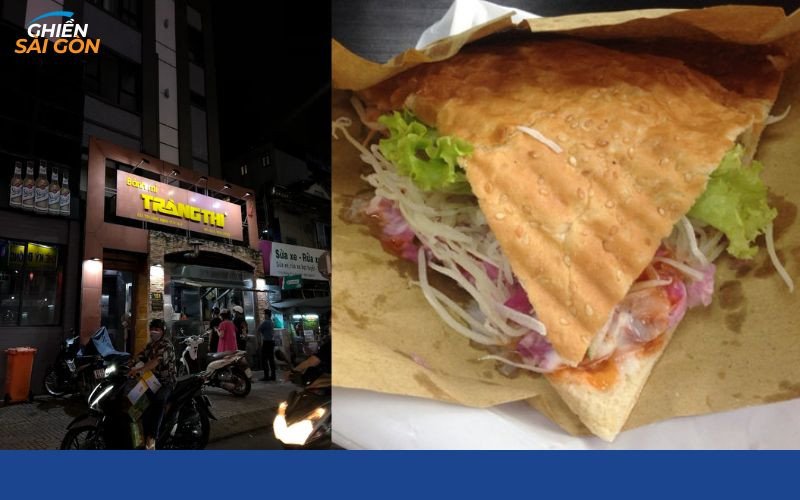 Bánh mì Kebab Tràng Thi với đầy đủ nguyên liệu tươi ngon