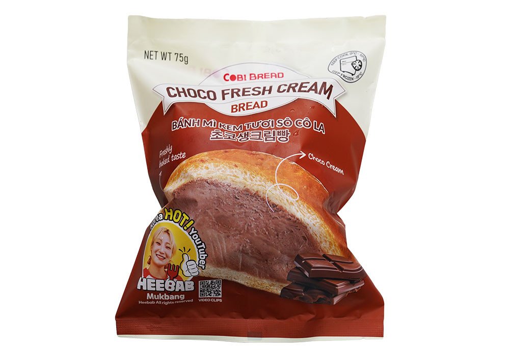 Bánh mì kem tươi socola hấp dẫn