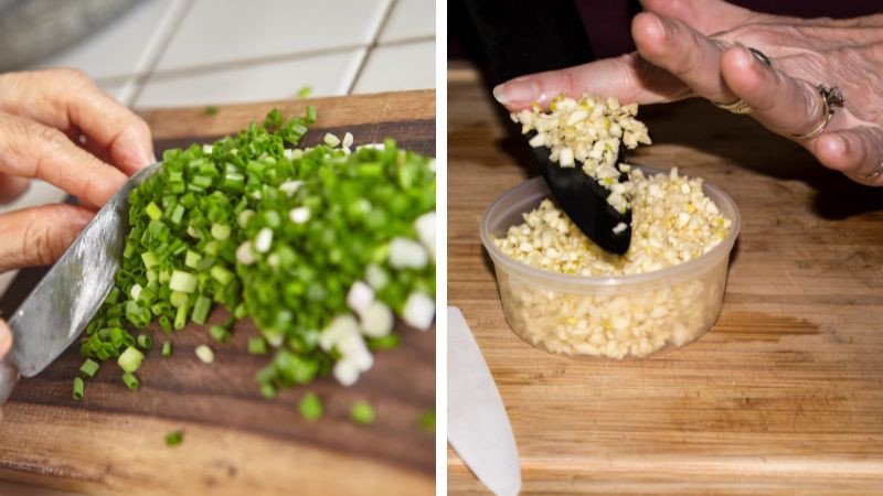 Bánh mì mỡ hành nước cốt dừa: Sơ chế nguyên liệu cẩn thận