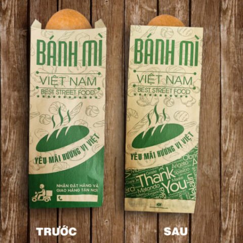 Bánh mì Ngân Dĩ An nóng giòn được gói cẩn thận trong túi giấy