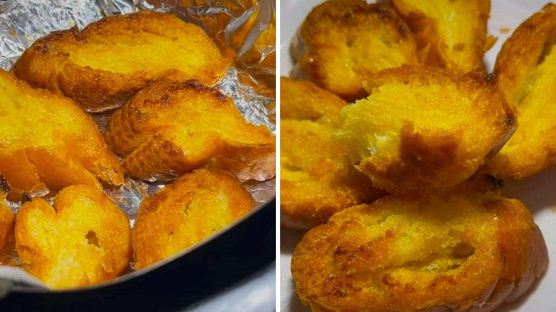 Bánh mì nướng bơ sữa bằng nồi chiên không dầu tiện lợi