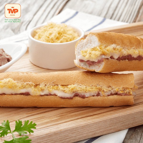 Bánh mì que chà bông tơi xốp, đậm đà hương vị