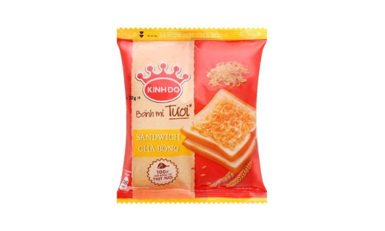 Bánh mì sandwich chà bông Kinh Đô mềm mịn, nhân chà bông thơm ngon