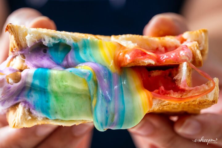 Bánh mì sandwich hoạt hình cầu vồng