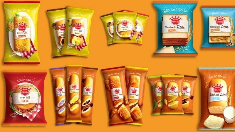 Bánh mì sandwich Kinh Đô với nhiều hương vị thơm ngon, tiện lợi