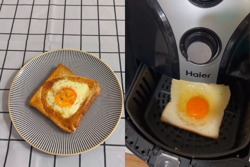 bánh mì sandwich nướng trứng ốp la tiện lợi