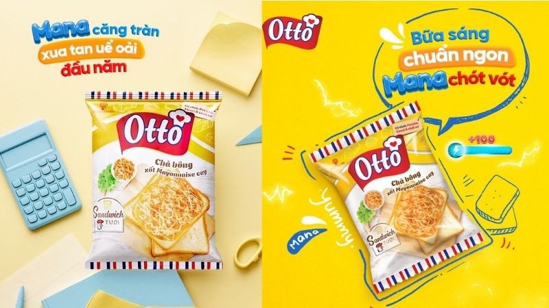 Bánh mì sandwich Otto tiện lợi và đa dạng vị