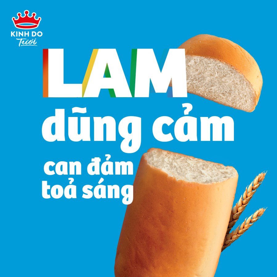 Bánh mì sữa tươi được đựng trong hộp lớn