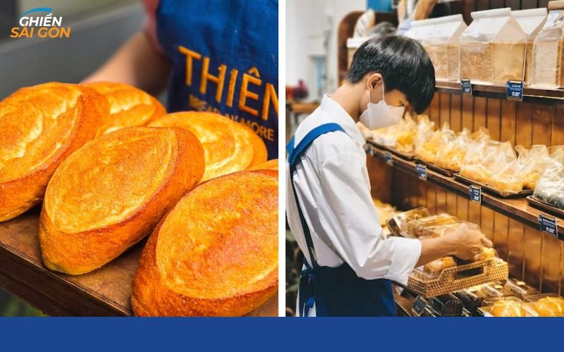 Bánh mì Thiên được đóng gói cẩn thận, tiện lợi mang đi