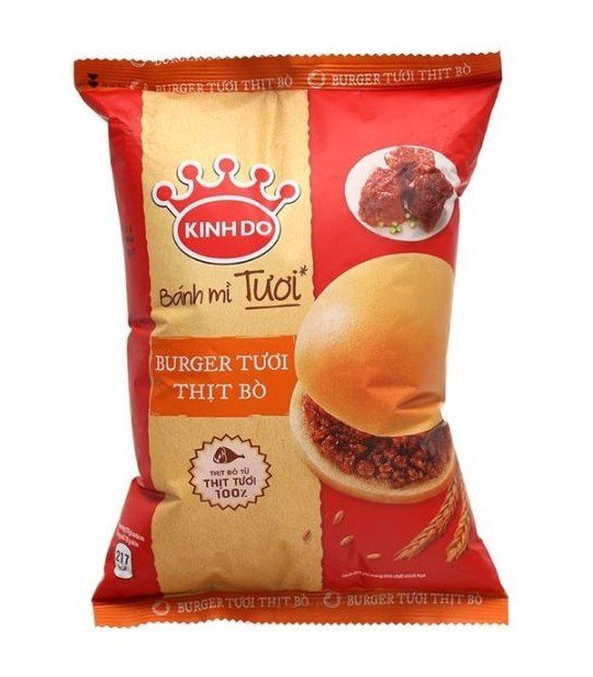 Bánh mì tươi Kinh Đô sốt burger bò