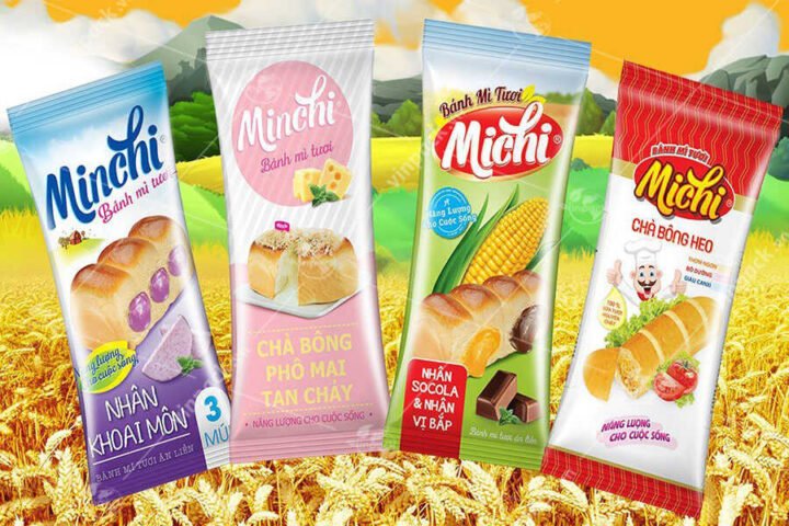 Bao bì bánh mì tươi với cấu trúc màng ghép nhiều lớp in trục đồng