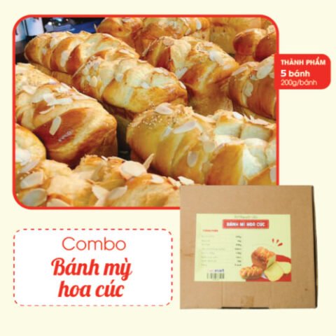 Bộ nguyên liệu cơ bản làm bánh mì hoa cúc