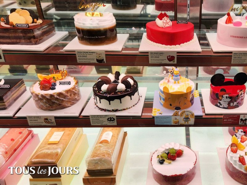 Các loại bánh kem TOUS les JOURS được chia thành 3 dòng chính.