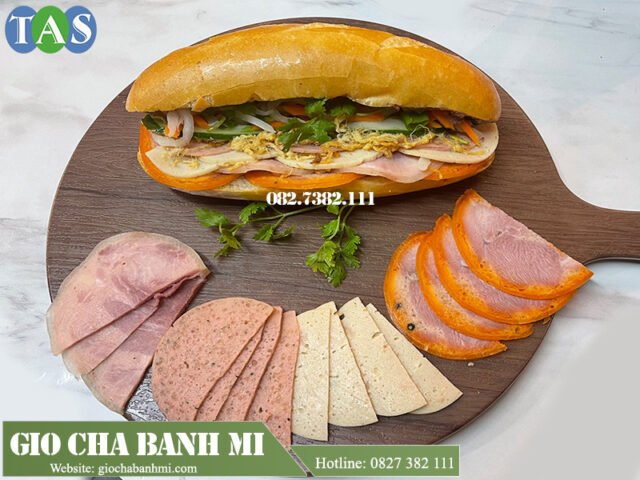 Các loại nhân giò chả, pate và thịt nguội đa dạng cho bánh mì giá sỉ