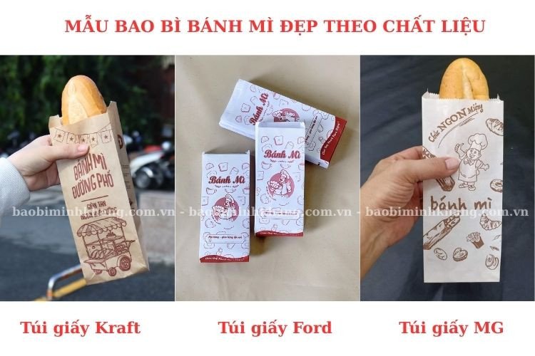 Các loại vật liệu chính dùng làm túi giấy đựng bánh mì