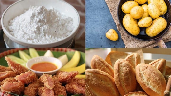 Các nguyên liệu tươi ngon để làm món bánh mì nem chua rán