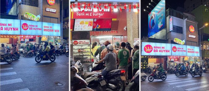 Cảnh tấp nập tại tiệm bánh mì Bà Huynh, minh chứng cho sự thành công