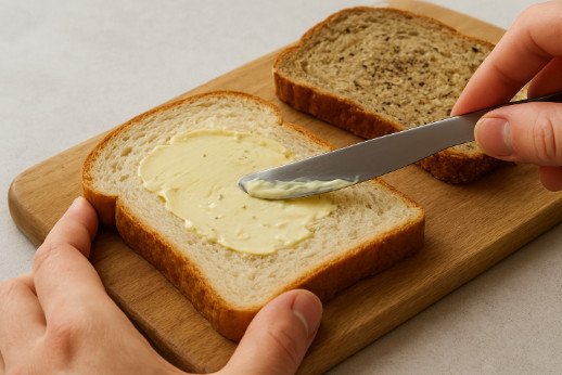 cắt bánh mì thành những lát đều đẹp