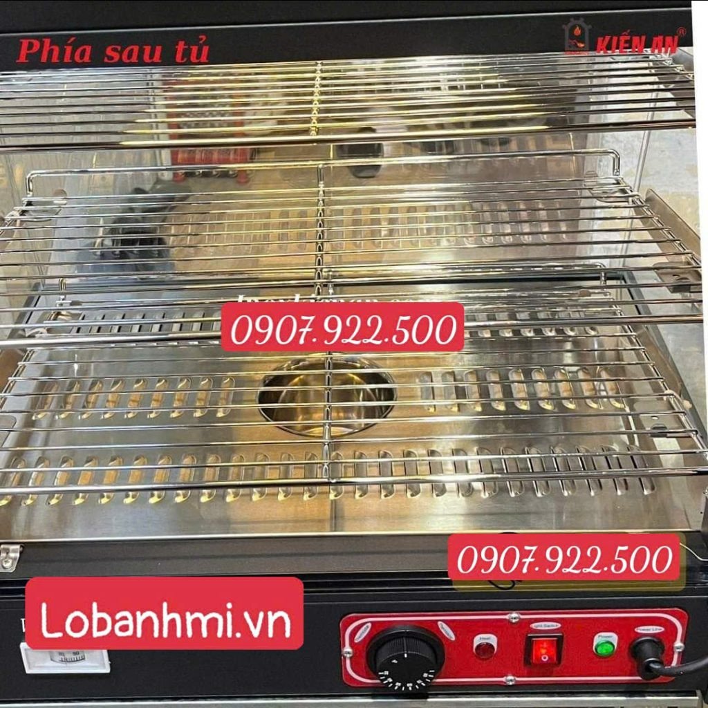Cấu tạo mặt sau của tủ hâm nóng bánh mì chuyên dụng