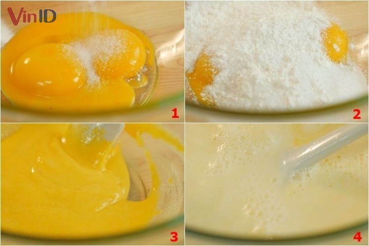 Chế biến nhân trứng sữa béo ngậy