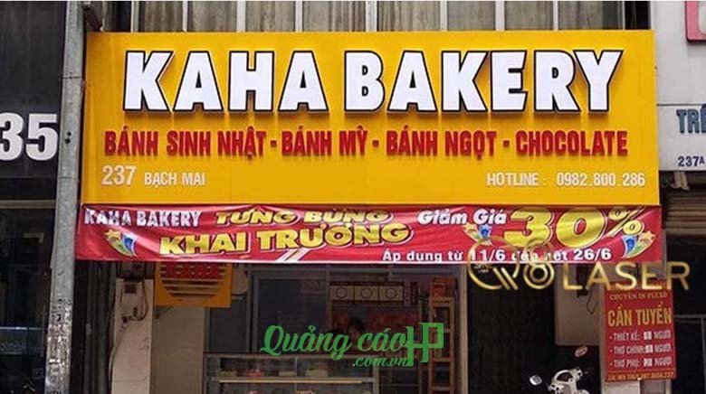 Chọn chất liệu phù hợp cho bảng hiệu bánh mì