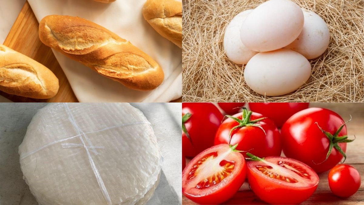 Chuẩn bị đầy đủ nguyên liệu cho bánh mì Bình Định