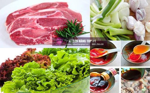 Chuẩn bị nguyên liệu tươi ngon cho món bánh mì thịt nướng xe đẩy
