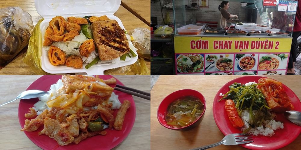 Cơm chay Vạn Duyên 2 với các món ăn đa dạng