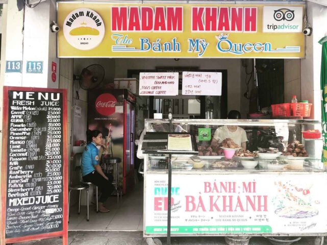 Cửa hàng bánh mì Madam Khánh tại Hội An