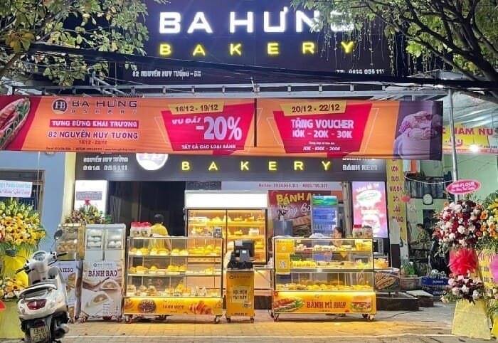 Đa dạng các loại bánh mì và bánh ngọt tại Ba Hưng Đà Nẵng