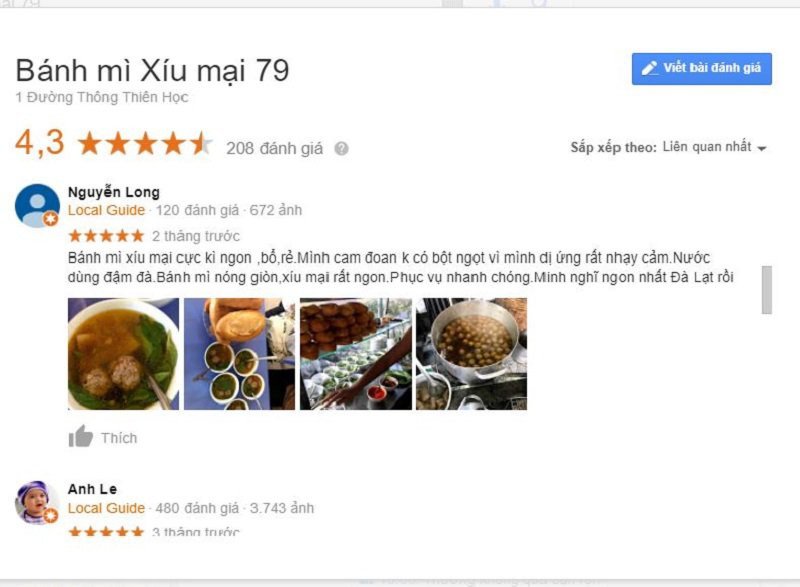 Đánh giá của thực khách về hương vị xíu mại chuẩn Đà Lạt