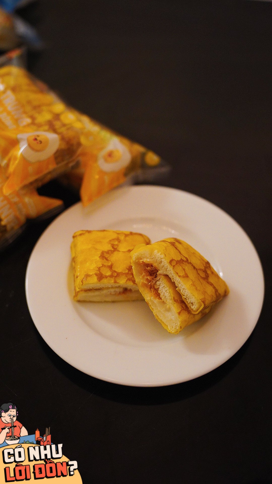 Đánh giá hương vị bánh diêm mạch cuộn kem trứng chà bông