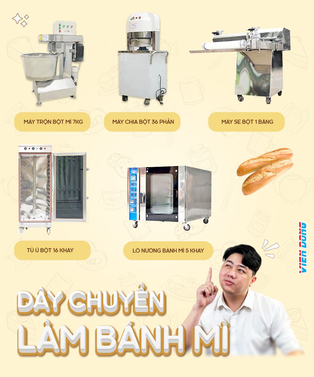 Dây chuyền làm bánh mì chuyên nghiệp, tối ưu chi phí
