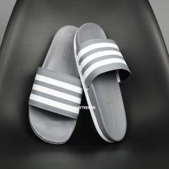 Dép Adidas Adilette Comfort 3 Sọc Xám Trắng