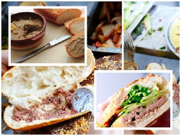 Đĩa bánh mì pate nóng hổi, hấp dẫn