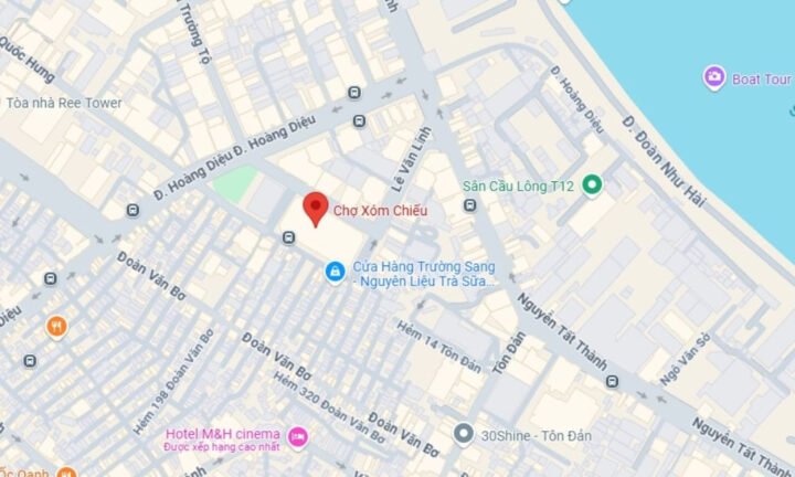 Địa chỉ chợ Xóm Chiếu Quận 4 trên bản đồ