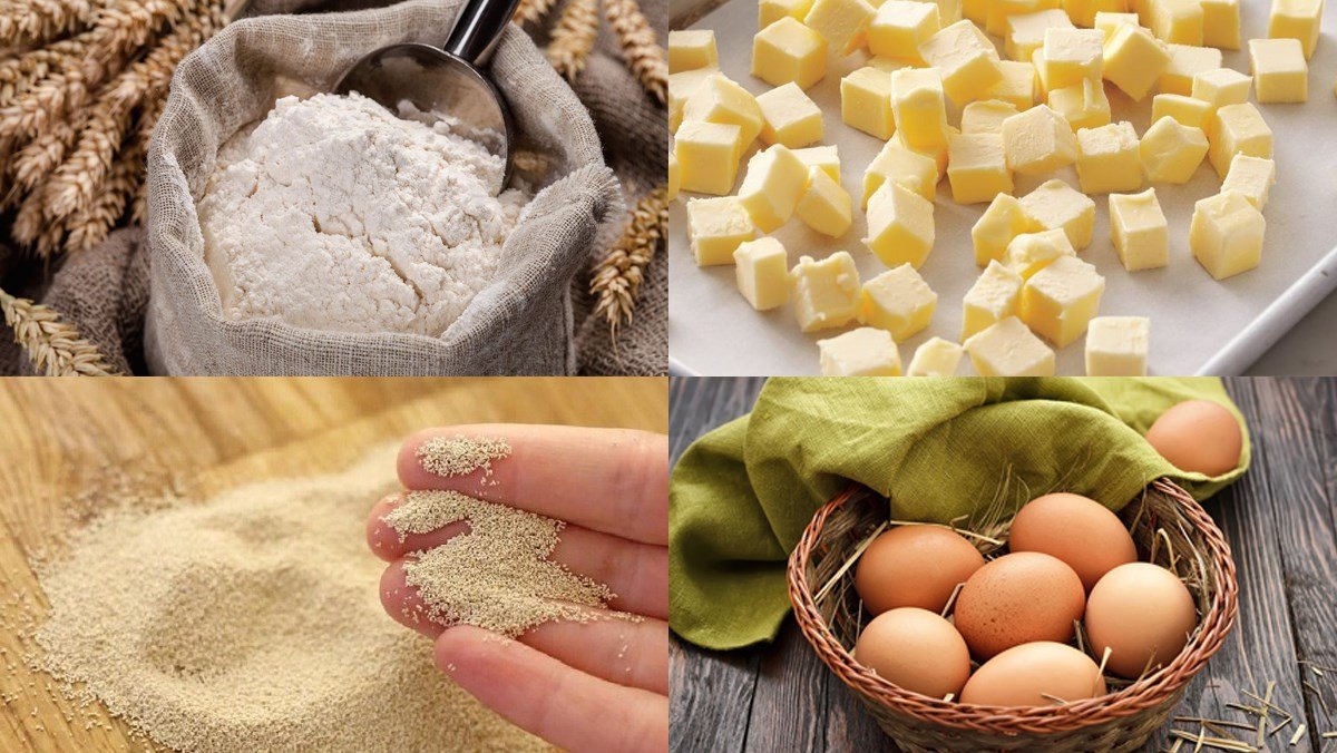 Dụng cụ và nguyên liệu cần thiết cho món bánh mì ốc quế nhân kem