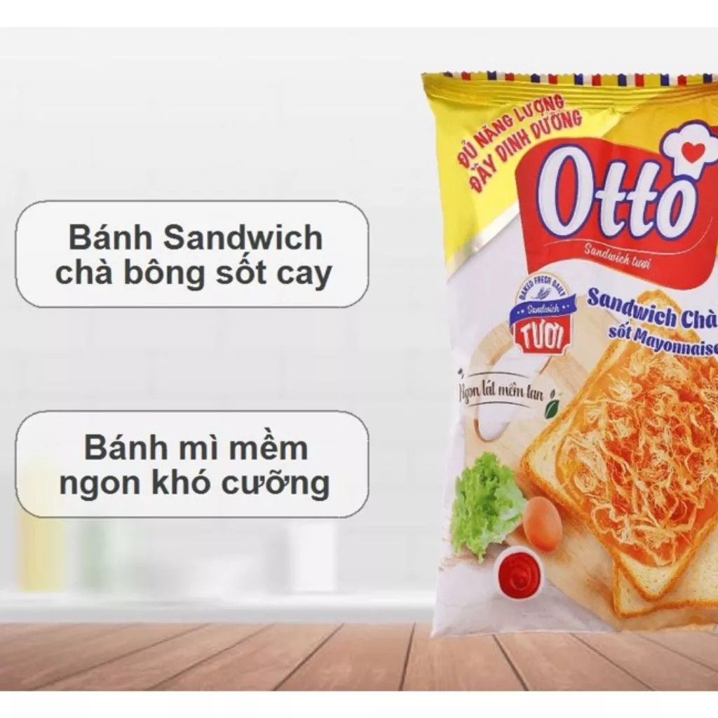 Giá trị dinh dưỡng của bánh mì Otto sốt mayonnaise
