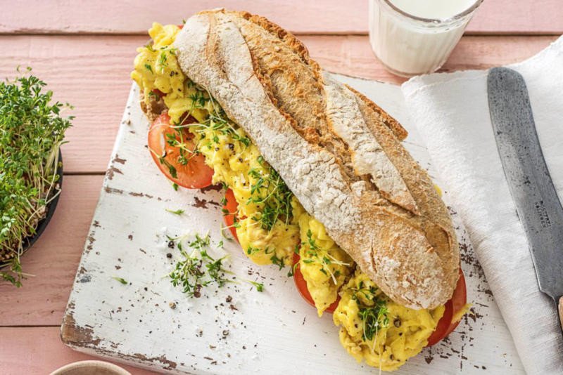 Giảm calo bánh mì sốt dầu trứng